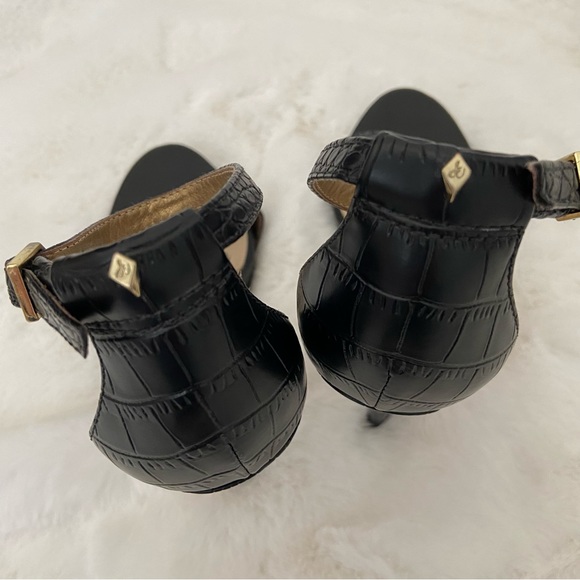 SAM EDELMAN Eleanor Faux Croc Black Stilettos⭐️ Just Beautiful - Picture 9 of 15
